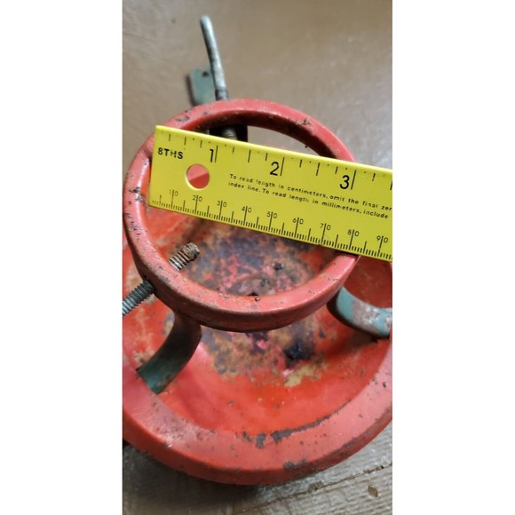 Vintage Metal Christmas Tree Stand Red & Green - Picture 5 of 10